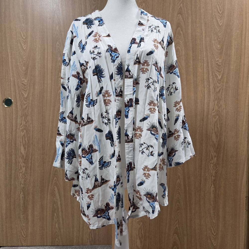 Cotton Rye Western Print Kimono